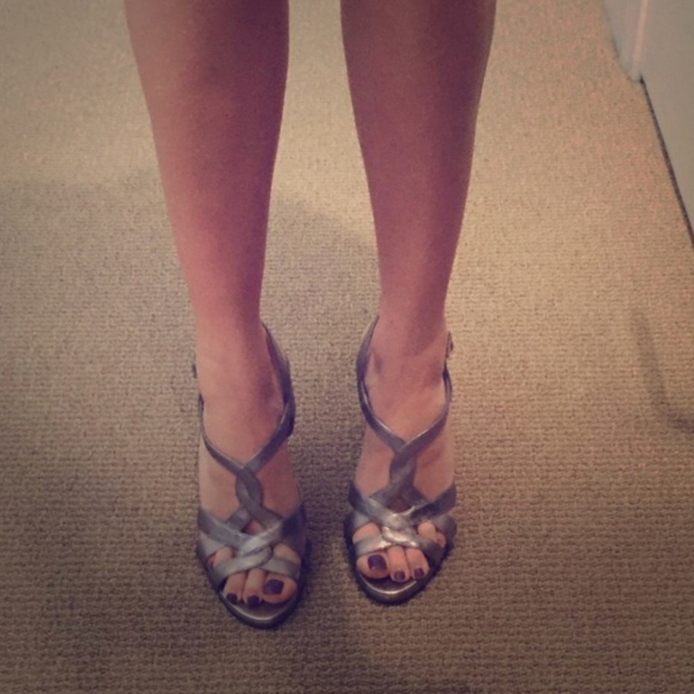 Calvin Klein Silver/Purple Braided Heel